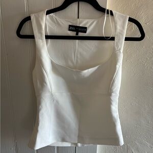 Zara Elegant Cream Camisole Top